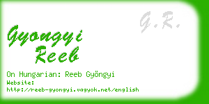 gyongyi reeb business card